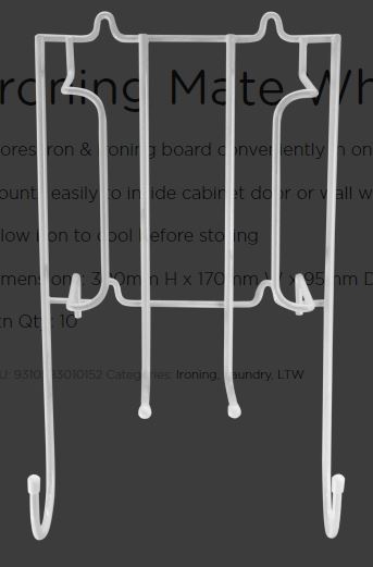 Ironing mate wire plastic coated 1015