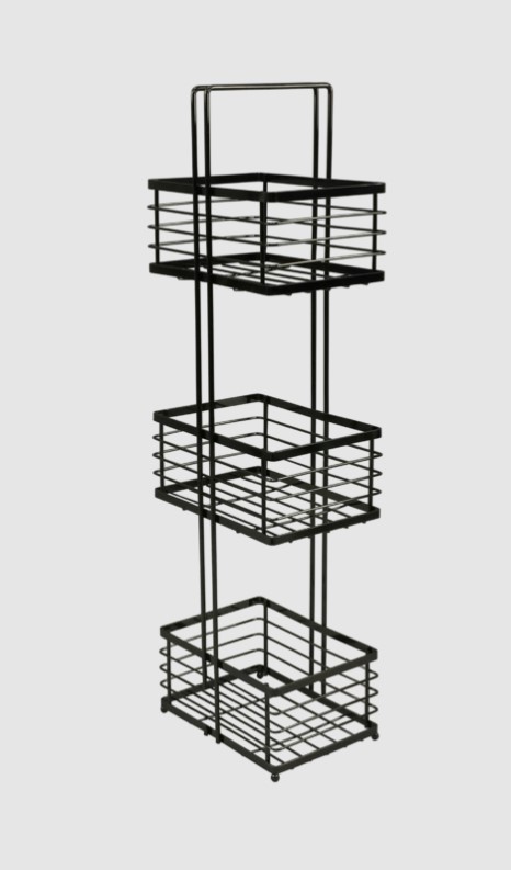 Shower Caddy 3 tier Large Floor Black 1790
