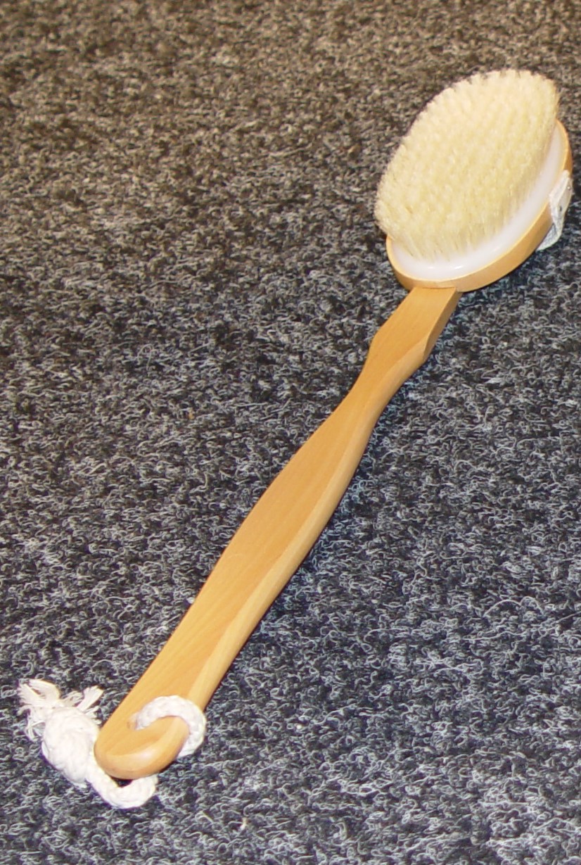 Body Brush short handle Natural Laquer 85193