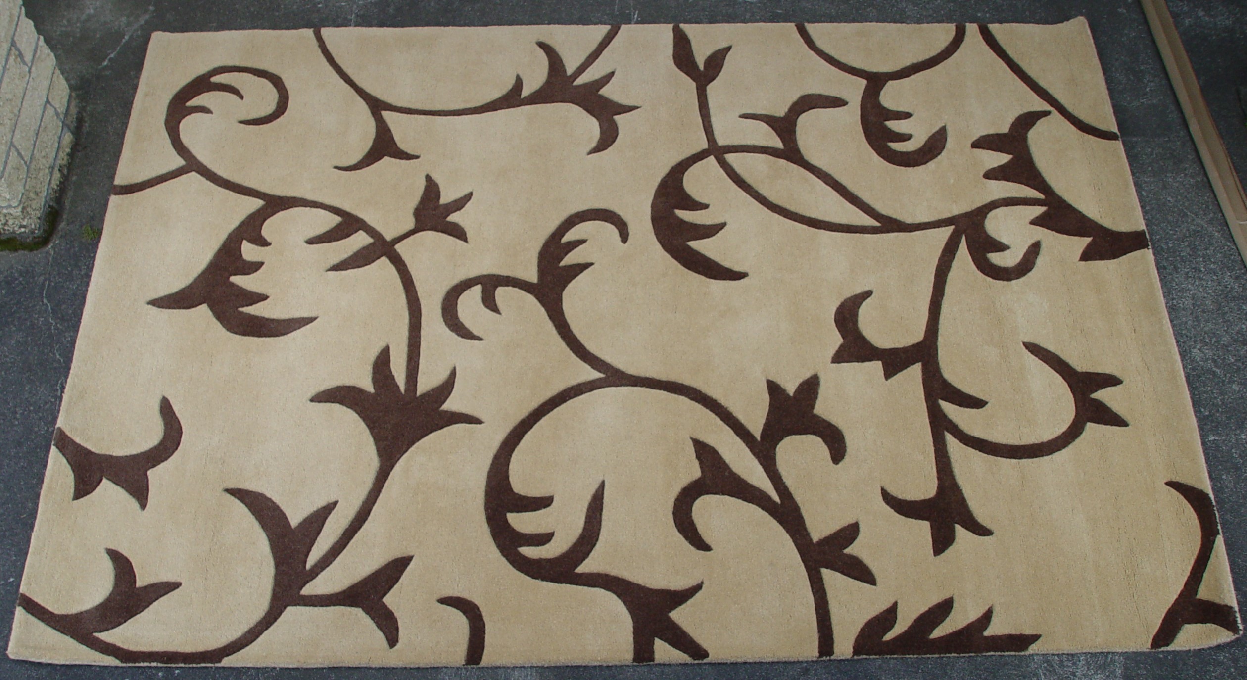 Modern H Tuft Wool 160x230cm Beige Brown IE314 37166