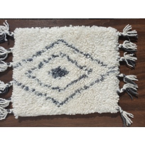 Moroccan Wool 160x230cm White Dk Grey 6611 37217