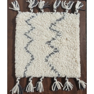 Moroccan Wool 160x230cm White Dk Grey 503 37218