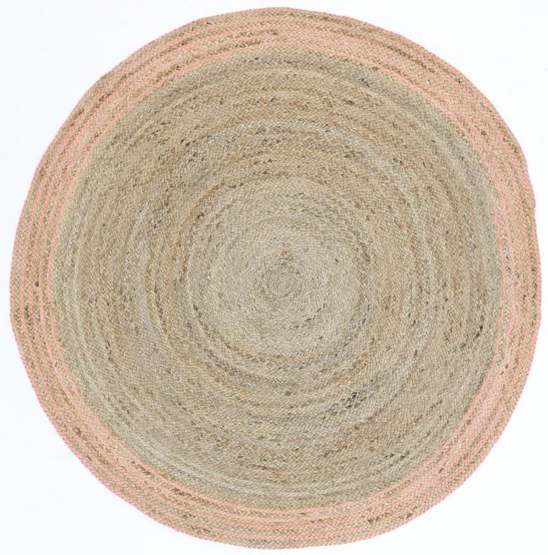 Carpi Jute Pink edge Round150cm