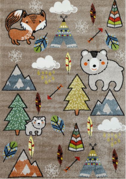 Happy Feet Bears Kids Mat 120x170cm 2637 Happy Feet Bears Kids Mat 120x170cm 2637