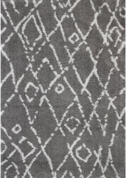 Moroccan Shag 160x230cm Grey Silver 19092-995 0749 Moroccan Shag 160x230cm Grey Silver 19092-995 0749