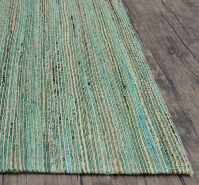 Sari Silk Flatweave Loop 200x300cm Soft Green 37030