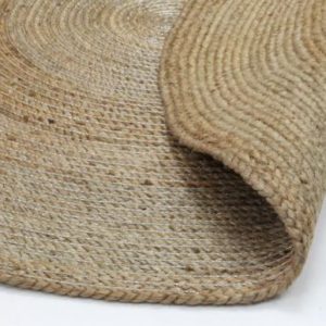 Zari Silver Hand Woven Jute Round 200cm