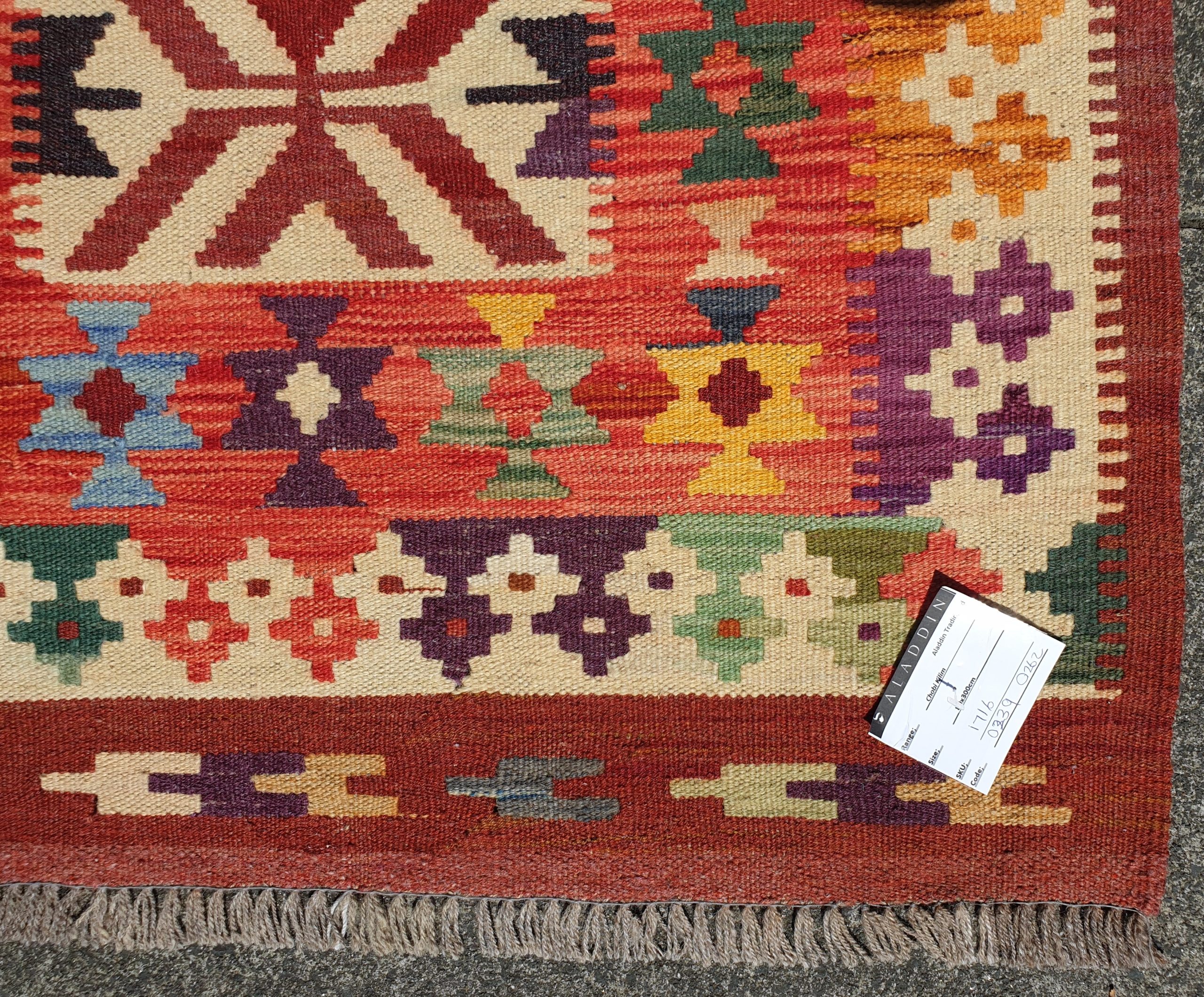 Kilim Afghan Chobi  80x300cm 1716