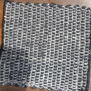 Basket weave in/outdoor Hand woven polyester 200x300cm Black/Natural 36070