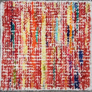 Distress Hand woven silk 180x280cm Fire-cracker 37035