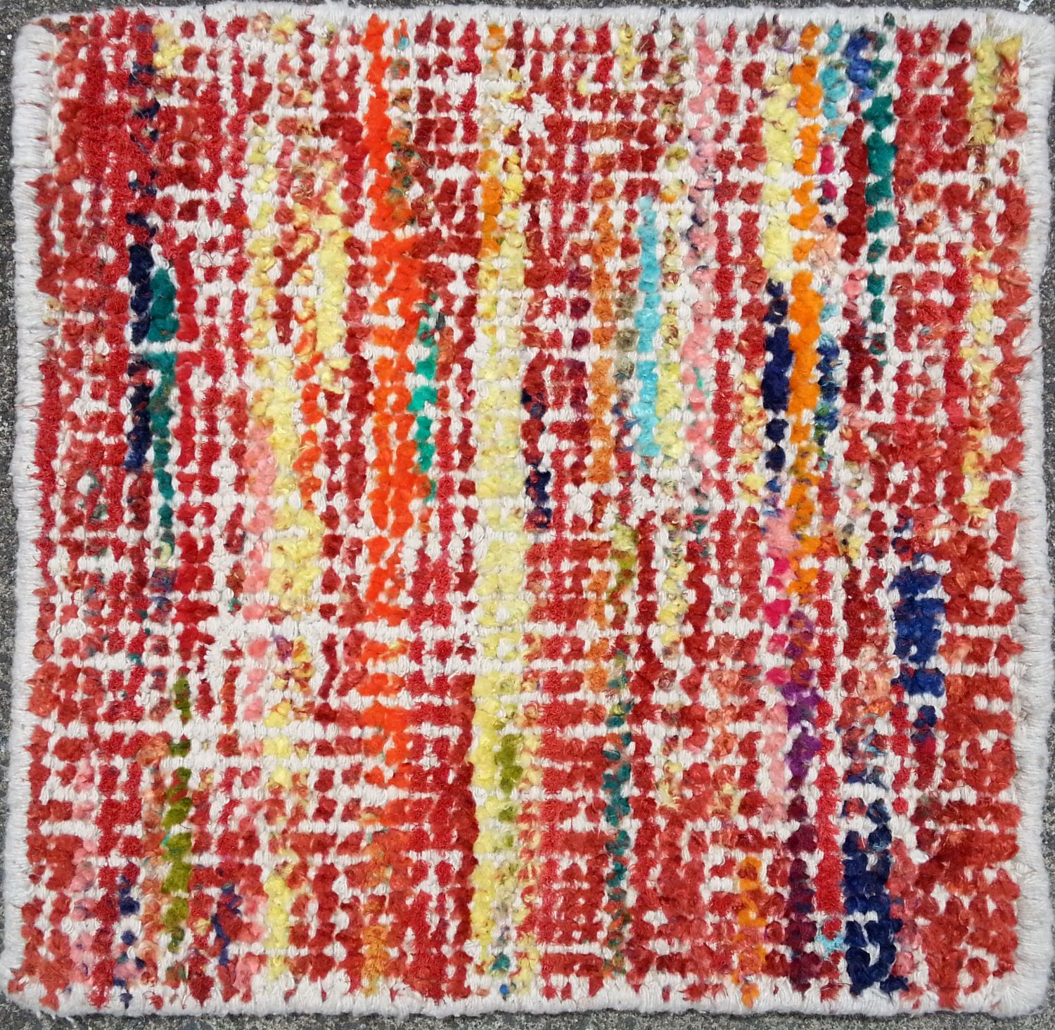 Distress Hand woven silk 180x280cm Fire-cracker 37035